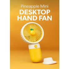 Sevimli Meyve Figürlü Şarjlı Taşınabilir Mini El Fanı ve Masa Fanı Soğutucu Pervane