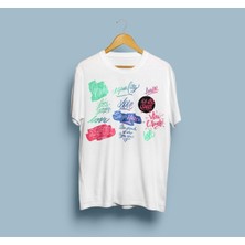 Oversize Yazı Etiketleri Unisex T-Shirt
