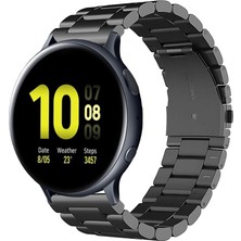 Tagomoon Samsung Galaxy Watch Active 2 40MM/44MM Uyumlu Kordon Klasik Baklava Model Paslanmaz Çelik Metal Kayış