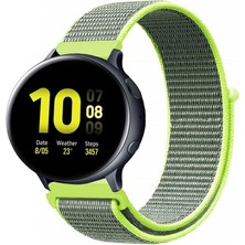 Tagomoon Samsung Galaxy Watch Active 2 40MM / 44MM Akıllı Saat Uyumlu Spor Kumaş Desenli Cırt Cırtlı Kordon Kayış