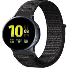 Tagomoon Samsung Galaxy Watch Active 2 40MM / 44MM Akıllı Saat Uyumlu Spor Kumaş Desenli Cırt Cırtlı Kordon Kayış