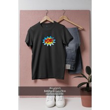 Oversize Pow!  Tasarımlı Unisex T-Shirt