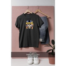 Oversize Guns N' Roses Kuru Kafa Logo  Tasarımlı Unisex T-Shirt