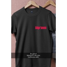 Oversize The Sopranos Season Cep Tasarımlı Unisex T-Shirt