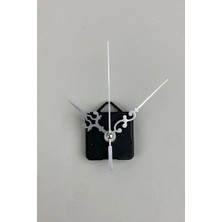 Mooclock Saat Mekanizması, Akar Sessiz Duvar Saati Mekanizma, 14 mm Şaft, Akrep-Yelkovan-Saniye-(Askılı)Kısa