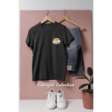 Oversize Yeşil Çay Cep Tasarımlı Unisex T-Shirt