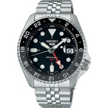 Seiko 5 Sports Gmt SSK001K Erkek Kol Saati Metalik Gri Kordon 10 ATM Suya Dayanıklı
