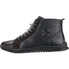 Costo Shoes BRK2103 Siyah Büyük Numara Dana Derisi Rahat Geniş Kalıp Erkek Bot 47
