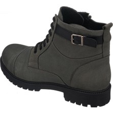 Costo Shoes EF703 Gri Dana Nubuk El Işçiliği Rahat Geniş Kalıp Özel Seri Erkek Bot