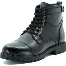 Costo Shoes EF703 Siyah Dana Derisi El Işçiliği Rahat Geniş Kalıp Özel Seri Erkek Bot