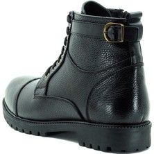 Costo Shoes EF703 Siyah Dana Derisi El Işçiliği Rahat Geniş Kalıp Özel Seri Erkek Bot
