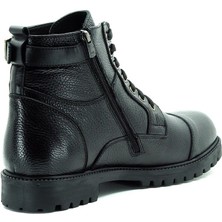 Costo Shoes EF703 Siyah Dana Derisi El Işçiliği Rahat Geniş Kalıp Özel Seri Erkek Bot