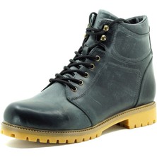 Costo Shoes Cyn 2022  Gri Crazy Deri Büyük Numara Erkek Bot Özel Crazy Yağlı Deri