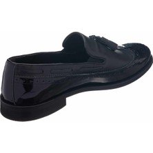 Costo Shoes NV1930 Siyah Rugan Püsküllü  Analin Neolit Taban Üst Kalite Deri Büyük Numara Erkek Ayakkabı