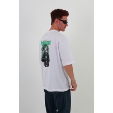 Punkyou-Oversize Tişört | Sırt Baskılı – Minimal Göğüs Desenli Unisex Tshirt