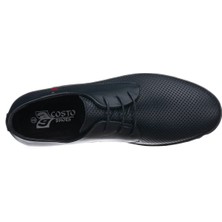 Costo Shoes AG8800-1 Lacivert Deri Yazlık Büyük Numara Dana Derisi Rahat Geniş Kalıp Erkekr Ayakkabı