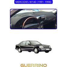 Ett Mercedes W140 1991-1998TORPİDO Koruma Halısı Mavi Kenar