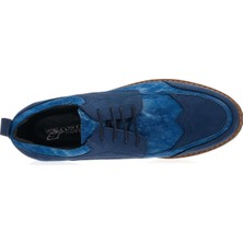 Costo Shoes 45 - 46 - 47 - 48 - 49 - 50 AB1386 Kot  Mavi Nubuk  Çift Katlı  Büyük Numara Dana Derisi Rahat Geniş Kalıp Üst Kalite Erkek Spor Ayakkabı