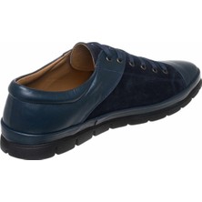 Costo Shoes EU1840 Lacivert Nubuklıu 4 Mevsim Büyük Numara Üst Kalite Erkek Ayakkabısı