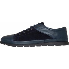 Costo Shoes EU1840 Lacivert Nubuklıu 4 Mevsim Büyük Numara Üst Kalite Erkek Ayakkabısı