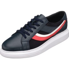 Costo Shoes BNC2136 Lacivert Deri Büyük Numara Spor Ayakkabı