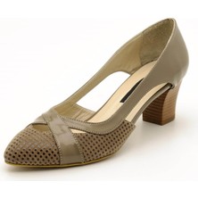 Costo Shoes 5389 vizon damla Büyük Numara Kadın Ayakkabıları