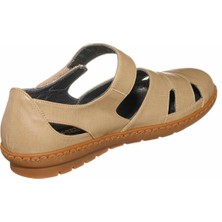 Costo Shoes DRL7063 Vizon Rugan Büyük Numara Gündelik Rahat Geniş Kalıp Kauçuk Taban Rahat Şık Yeni Sezon