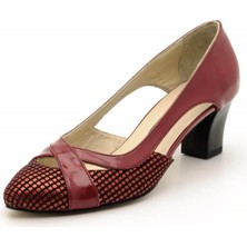 Costo Shoes 5389 Bordo Büyük Numara Kadın Ayakkabıları