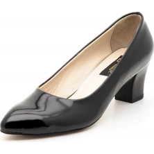 Costo Shoes 1023 Siyah Rugan Büyük Numara Kadın Ayakkabısı