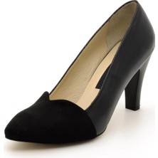 Costo Shoes 2023 Siyah süet Büyük Numara Kadın Ayakkabıları