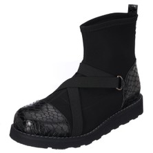 Costo Shoes 41,42,43,44 ND1204 Siyah Dalgıç Kumaş Esnek Kullanımı Kolay  Kadın Büyük Numara Bot