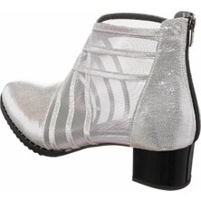 Costo Shoes GG2016 Gümüş Fileli Özel Seri Yeni Sezon Büyük Numara Kadın Topuklu Ayakkabı