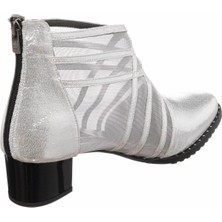 Costo Shoes GG2016 Gümüş Fileli Özel Seri Yeni Sezon Büyük Numara Kadın Topuklu Ayakkabı