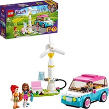 LEGO Friends Olivia'nın Elektrikli Arabası Kız Çocuklar İçin Renkli Baskılı Ekolojik Oyun Seti 41443