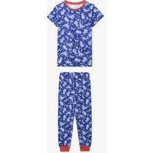 Penti Erkek Çocuk Wild Pamuklu Koyu Mavi Pijama Takımı