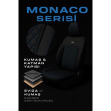 Peugeot 408 2023–SONRASI Monaco Serisi Eviza Siyah Mavi Koltuk Kılıfı
