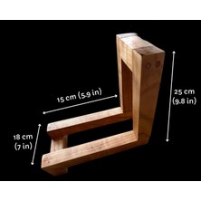 Ahşap Plaklık / Kitaplık (Kiraz Ağacından El Yapımı )(26X22X14 Cm)– Minimal Tasarım
