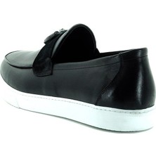 Costo Shoes Poyraz-01 Siyah Dana Derisi Büyük Numara Erkek Spor Ayakkabısı Rahat Geniş Kalıp Şık