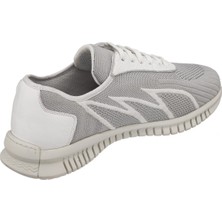 Costo Shoes Eray-02 Gri-Beyaz Spor Ayakkabı Rahat Geniş Kalıp Kauçuk Esnen Taban