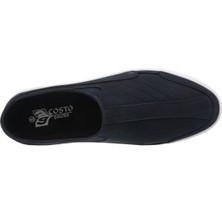 Costo Shoes Kley-01 Lacivert Dana Nubuk Sandalet Ayakkabı Rahat Şık Geniş Kalıp Özel Tasarım