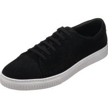 Costo Shoes Kadir-01 Siyah Dana Süet Deri Büyük Numara Erkek Spor Ayakkabısı Rahat Geniş Kalıp Şık