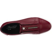 Costo Shoes Yusuf-01 Bordo Deri Gündelik Spor Ayakkabı Rahat Geniş Kalıp Yeni Sezon