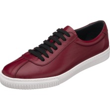 Costo Shoes Kaan-05 Bordo Dana Derisi  Büyük Numara Rahat Geniş  Kalıp Şık Yeni Sezon Deri  Spor Ayakkabı