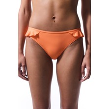 Turuncu Mango Fırfırlı Bikini Altı