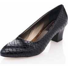 Costo Shoes 1023 Siyah Anakonda Büyük Numara Kadın Ayakkabısı