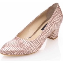 Costo Shoes 1023 Bej Lezar Büyük Numara Kadın Ayakkabısı