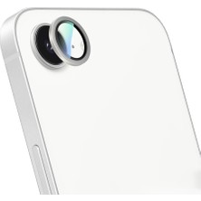 Case World iPhone 16E Uyumlu Alloy Serisi Oleofobik Anti Reflective Kamera Lens Koruyucu Gümüş