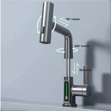 Dijital Sıcaklık Göstergeli Lavabo Musluğu