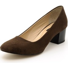 Costo Shoes 1453 Kahve Süet Büyük Numara Kadın Ayakkabıları