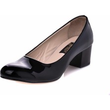 Costo Shoes 1453 Siyah Rugan Büyük Numara Kadın Ayakkabısı